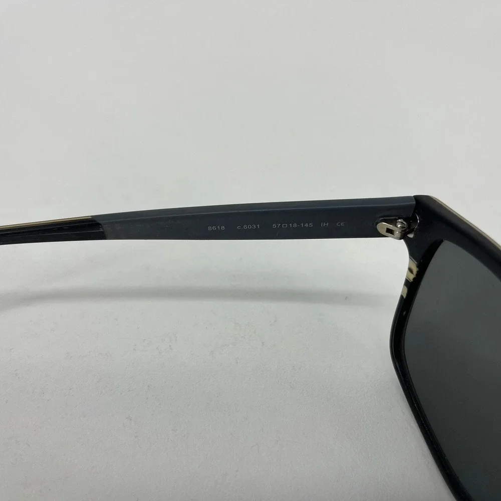 Prodesign Denmark 8618 Mens Sunglasses Matte Black Grey Rectangular 57-18-145